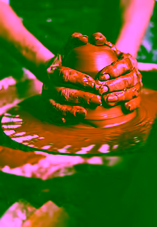 Hands clayering